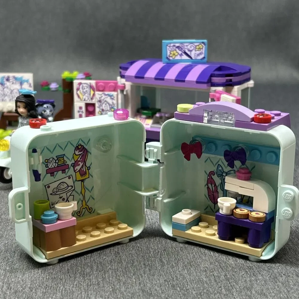LEGO Friends Emma’s Art Stand 41332 & Fashion Cube 41668 Building Sets + Manual